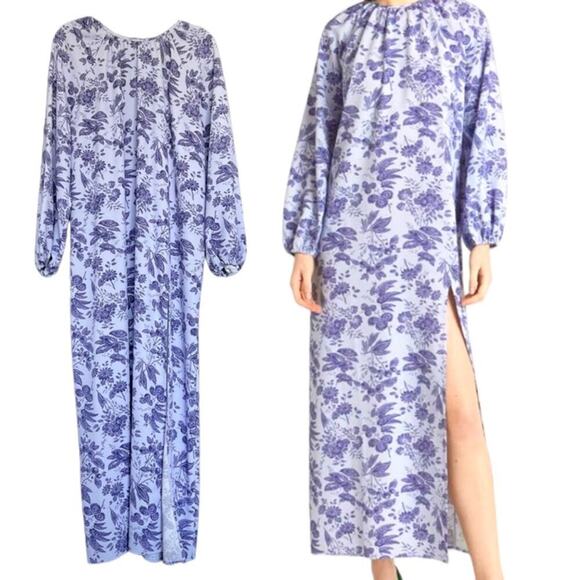 NWT Simone the Hill House take on a chic maxi dress Purple Floral Size M - Picture 1 of 8
